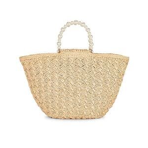 Btb Los Angeles Woven Natural Uma Tote